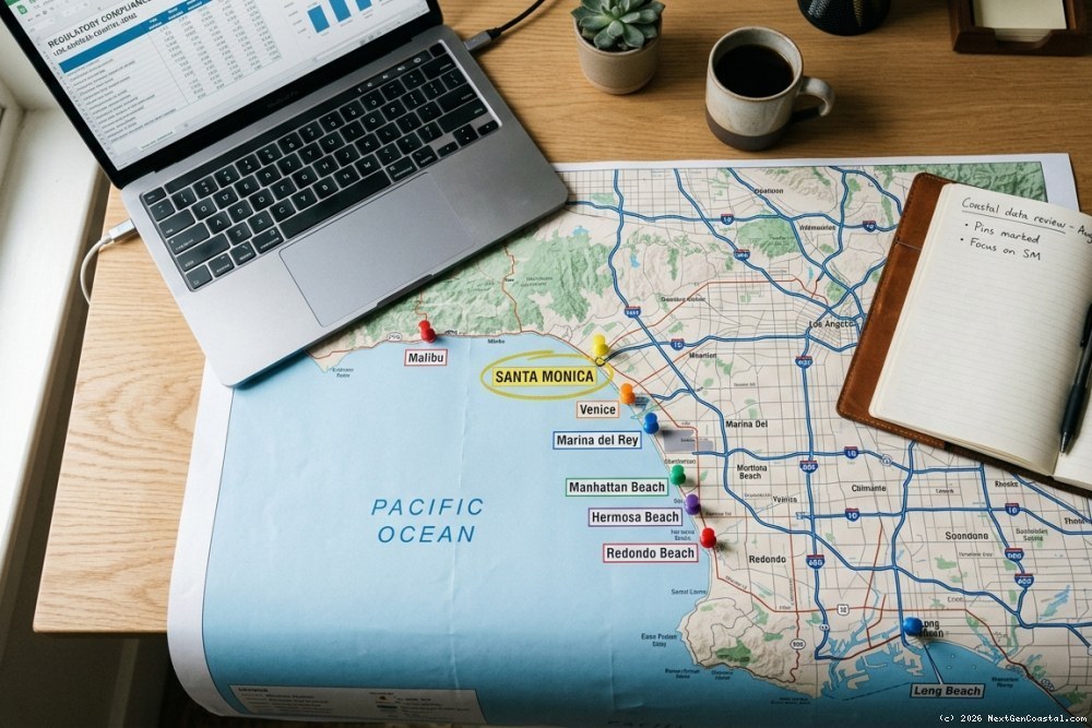 Coastal California cities STR regulation comparison visual reference